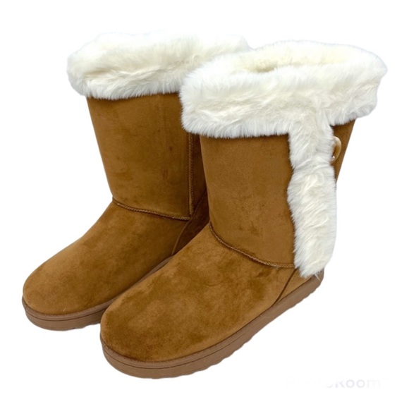 NEW SO Abigail Women's Chestnut Faux-Fur Winter Boots - Picture 5 of 9